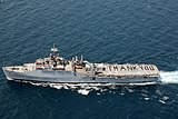 INS Jalashwa saluting Corona Warriors