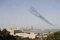 A flypast of the Azerbaijani Air Force