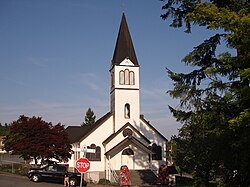 Notre Dame de Lourdes Church on Laval Square