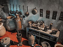 L'ancienne cuisine.