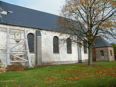 La partie épargnée de l'église.