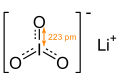 Skeletal formula of lithium iodate with I—O bond length