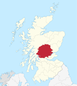 Ligging van Perthshire in Schotland