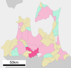 Lokasi Hirakawa di Prefektur Aomori