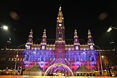 City hall at night