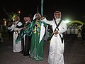 Image 11Saudi males dressed and prepared for ardah, the national dance. It also includes swords, poetry, and singing. (from Culture of Saudi Arabia)