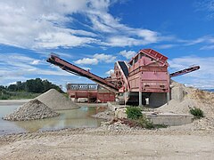 Un site d'extraction des « sablières Larruy ».