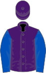 Purple, royal blue sleeves