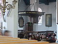 A Calvinist 17th-century pulpit of the Calvinist Dutch Reformed church in Buren, the Netherlands.