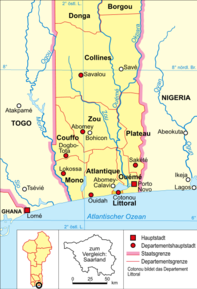 Poziția localității Cotonou