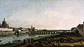 Bernardo Bellotto (Canaletto): Drážďany z pravého břehu Labe nad mostem, 1747