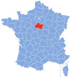 Location of Loiret in France