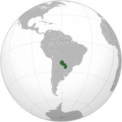 Location of Paraguay