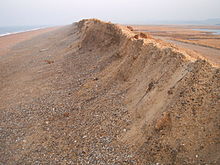 long ridge of shingle