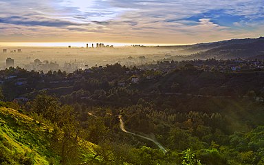 View of Hollywood from Griffith Observatory, Dec. 2010