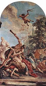 Hércules luchando con un centauro de Sebastiano Ricci (1706).