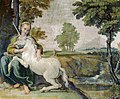 Domenichino(?), Gezähmtes Einhorn (um 1602, Galleria Farnese)