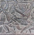 Bas-relief of intercepting a kick