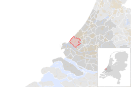 Locatie van de gemeente Westland (gemeentegrenzen CBS 2016)