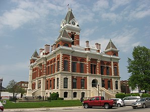 Das Gibson County Courthouse in Princeton, gelistet im NRHP Nr. 84001038[1]