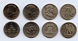 different half dollars