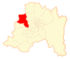 Location of the Curacaví commune in the Santiago Metropolitan Region