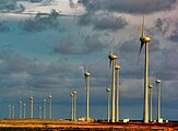 Energía eólica en Parnaíba, Brasil.