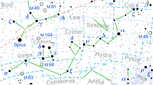 WISE 0855−0714 is located in the constellation Hydra.