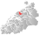 Eide markert med rødt på fylkeskartet