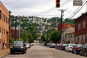 South Side Slopes from E. Carson Street in South Side Flats.