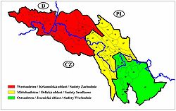   Nyugati-Szudéták   Közép-Szudéták   Keleti-Szudéták