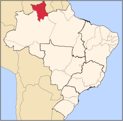 Location o State o Roraima in Brazil