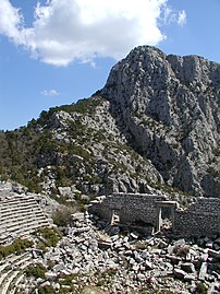 Termessos antik kenti Batı Toroslarda, dağlık bir alana kurulmuştur.