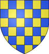 Blason avec un damier jaune et bleu