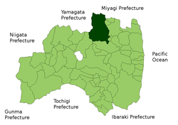 Elhelyezkedése Fukusima térképén