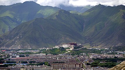 Looking towards Lhasa from Pabonka Hermitage