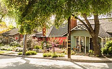 A neighborhood view in Old Escondido Historic District in Escondido, California.