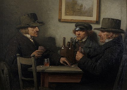 Farmers playing cards