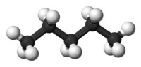 Molecuulmodel van n-pentaan