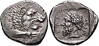 Coin of Mithrapata, c. 390-370 BC