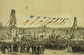 Fête de la Concorde, 21 mai 1848. Arrivée des corporations au Champ-de-Mars.
