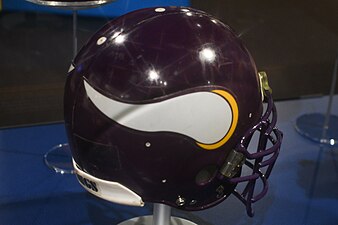 Minnesota Vikings helmet with horn decal