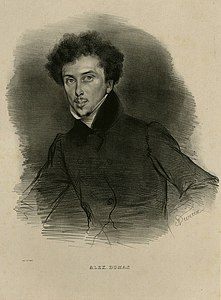Alexandre Dumas par Achille Devéria.
