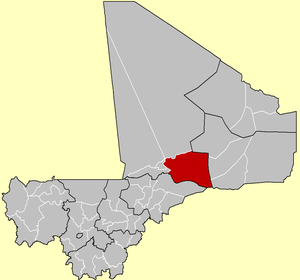 Location of the Cercle of Gourma-Rharous in Mali