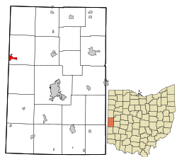 Location in Darke County and the state of Ohio