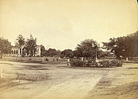 St. Mark's Church and Band Stand, Bangalore (1870). 'Views in Bangalore', of the Vibart Collection, by Albert Thomas[10]