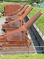 Et af tre 29 cm Haubits-batterier M/1910 på Charlottenlund Fort