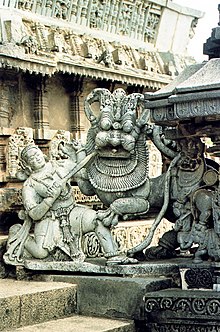 photograph of Sala and the tiger, Belur, Karnataka