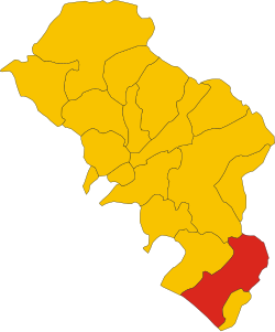 Massa within the province of Massa and Carrara