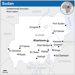 सूडान के लोकेशन
